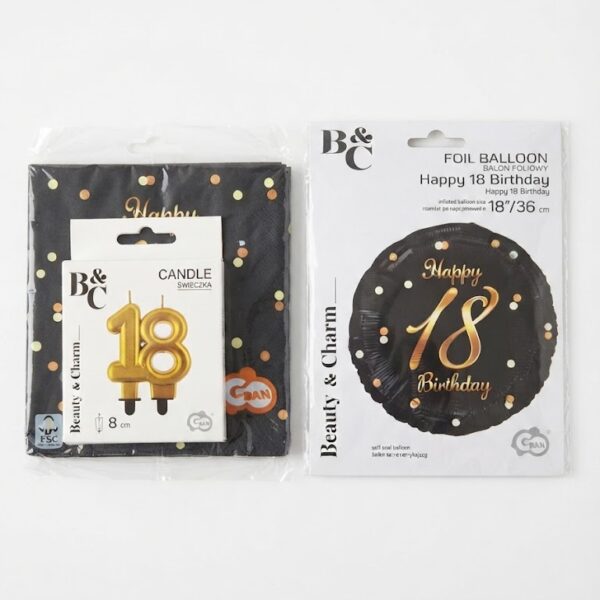 PARTY SET HAPPY 18 BIRTHDAY 1/1